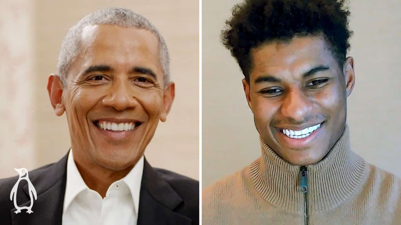 Barack Obama and Marcus Rashford