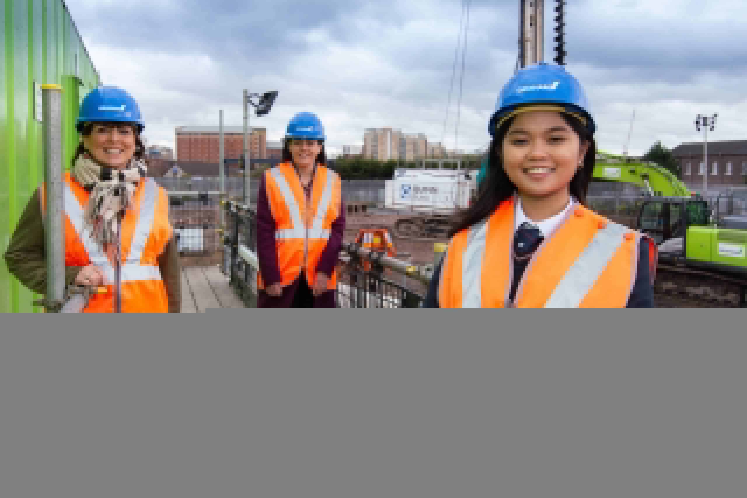 Students attending work experience with Graham Construction