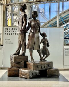 The National Windrush Monument created by Basil Watson.